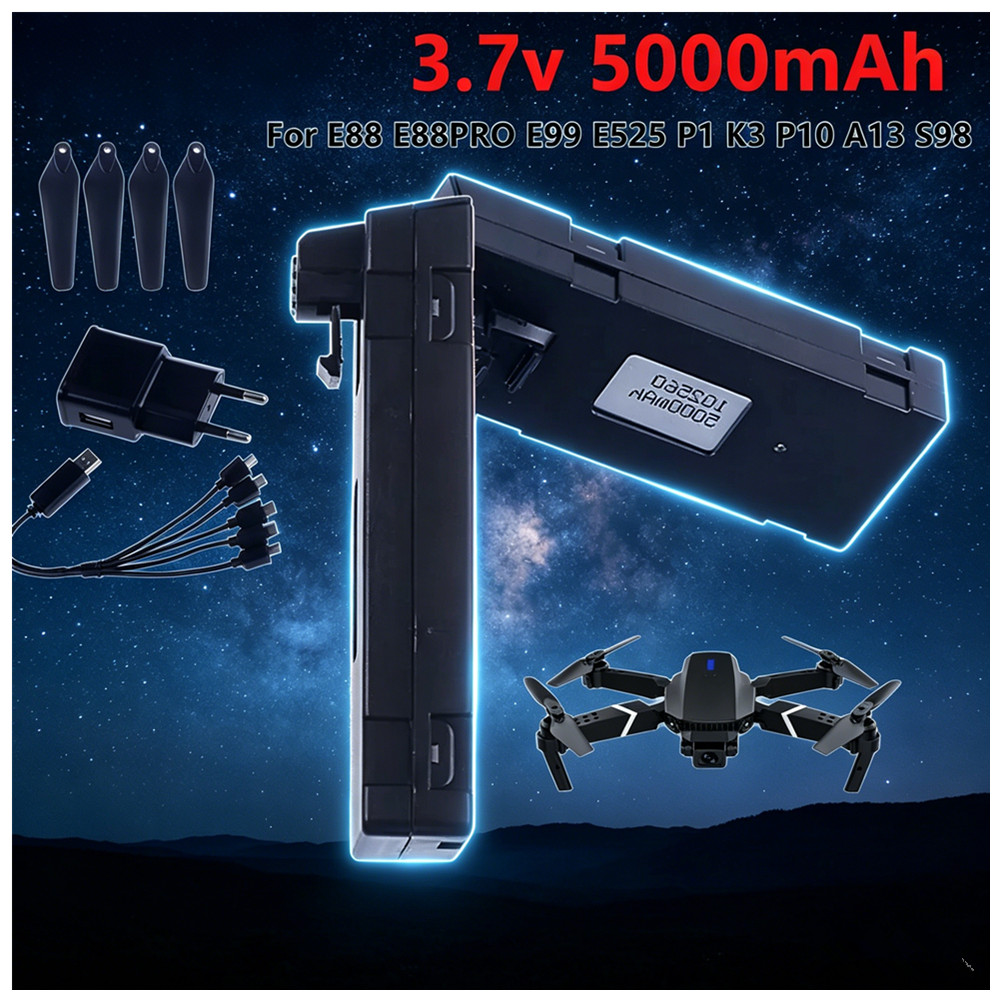 Drone Rc E99 Pro - 3.7V 5000mAh Şarj Edilebilir Li-ion Pil
