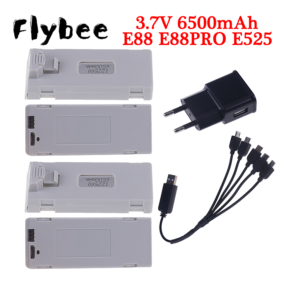 Drone Lipo Battery - Orijinal E88 pil için 3.7V 6500mAh