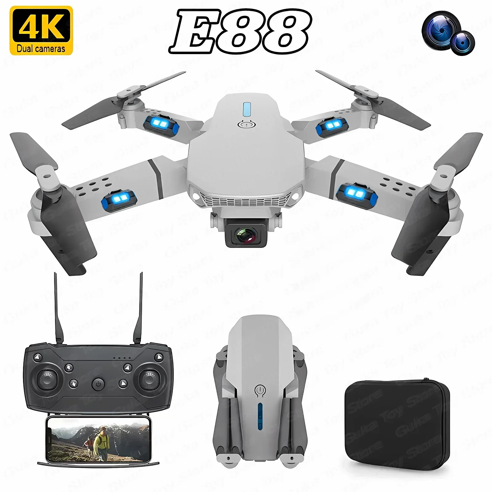 Drone E88Pro Rc 4K - E88 Pro WIFI FPV Drone Geniş