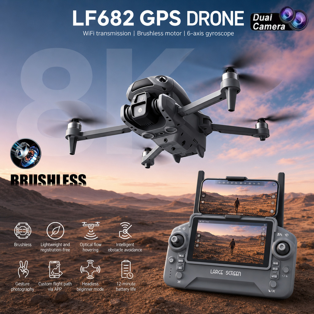 Drone Rc Explorer - Yeni LF682 Drone 8K Çift Kameralı