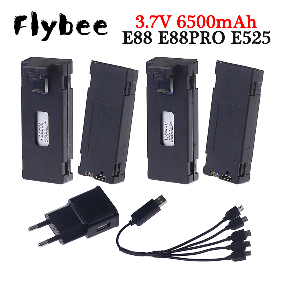 Drone Rc E99 Pro - Şarj edilebilir 3.7V 6500mAh pil bir