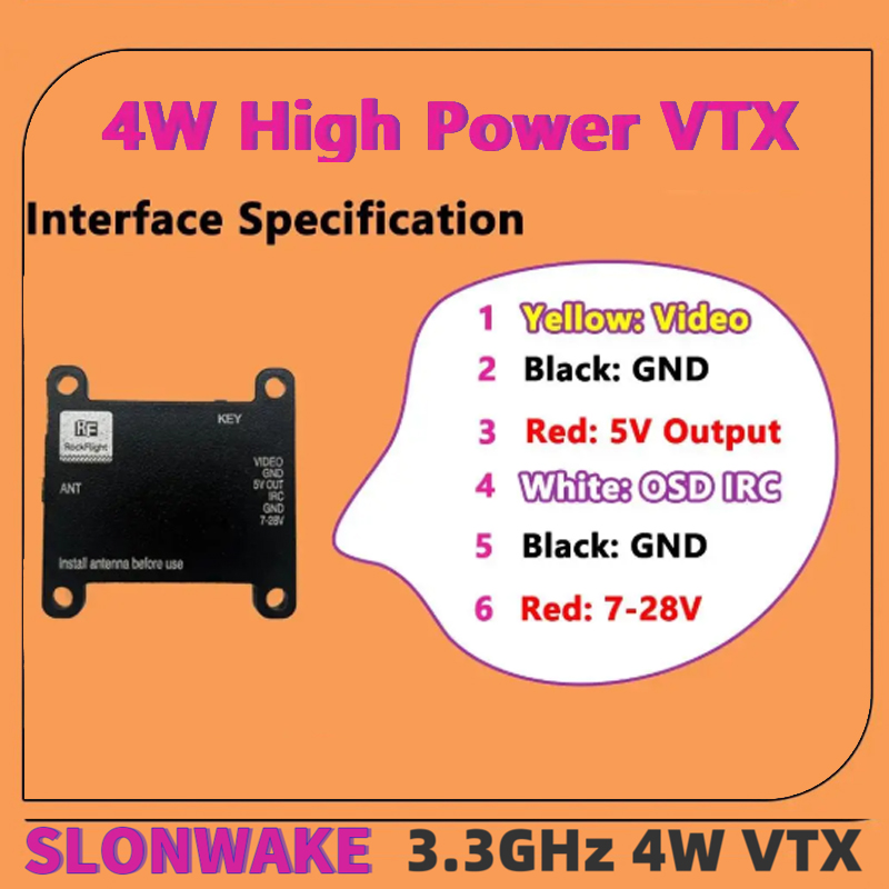 SLONWAKE FPV 3.3G 16CH 4000mW  - Drone Rc Transmitter And Receiver incelemesi ve fiyatı