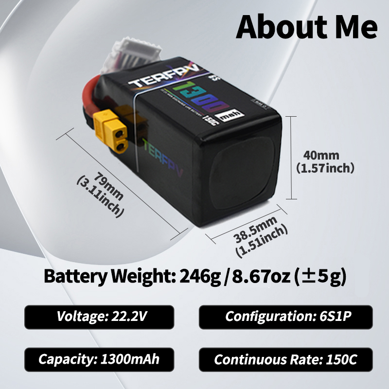 TERFPV Lipo Pil 6S 22.2V 1300/ - Drone Lipo Battery incelemesi ve fiyatı