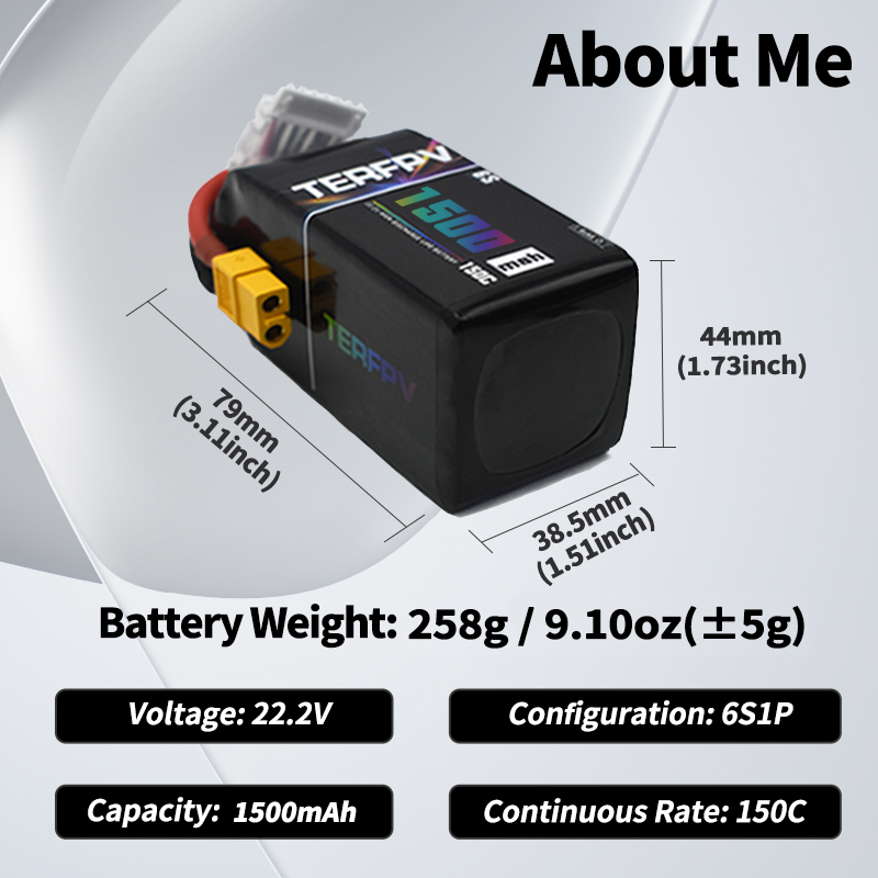 TERFPV Lipo Pil 6S 22.2V 1300/ - Drone Lipo Battery incelemesi ve fiyatı