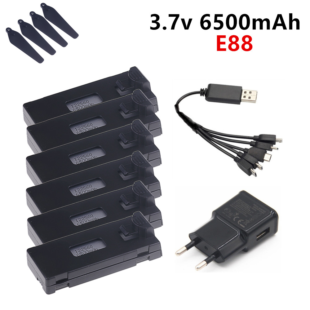 3.7V 6500mAh Lipo Pil E88 E88P - Drone Rc E99 Pro incelemesi ve fiyatı