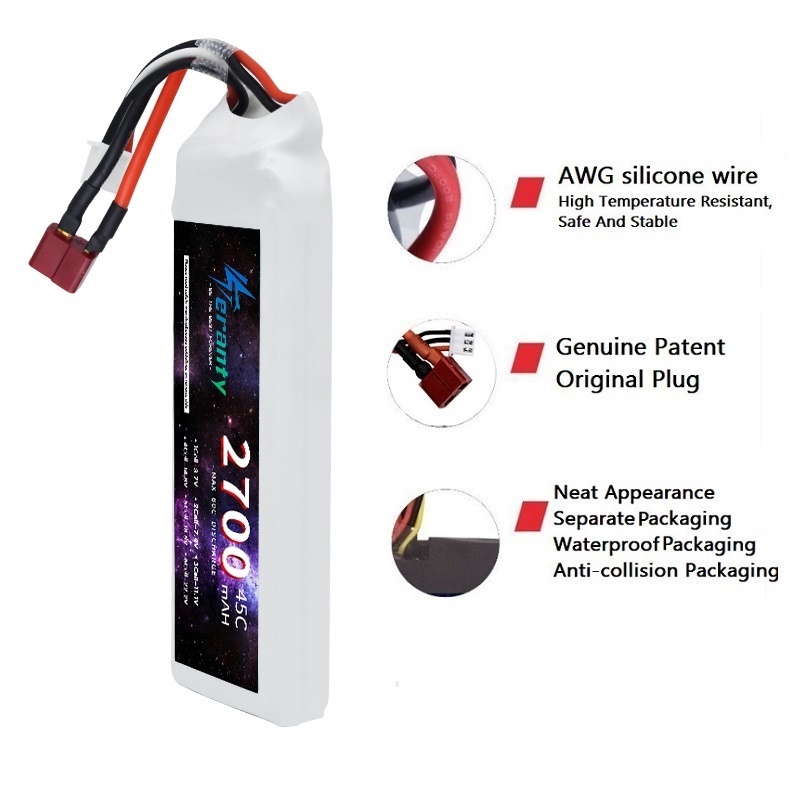 1/3 adet 2S 7.4V Lipo pil 2700 - Drone Lipo Battery incelemesi ve fiyatı