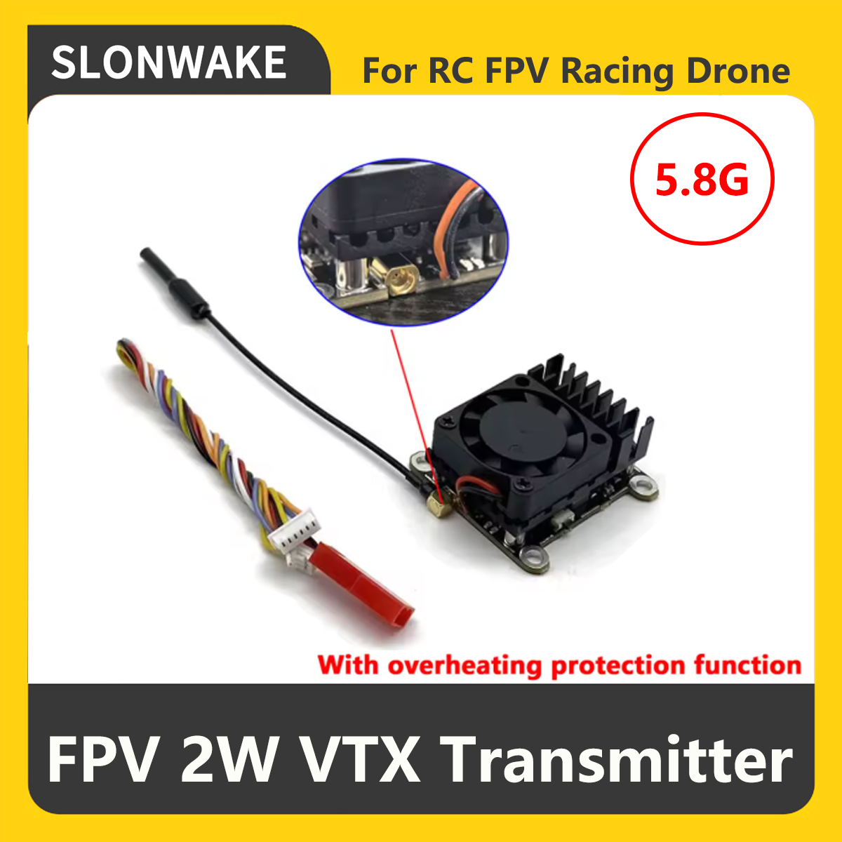 SLONWAKE 5.8G 2000mW FPV VTX V - Drone Rc Transmitter And Receiver incelemesi ve fiyatı