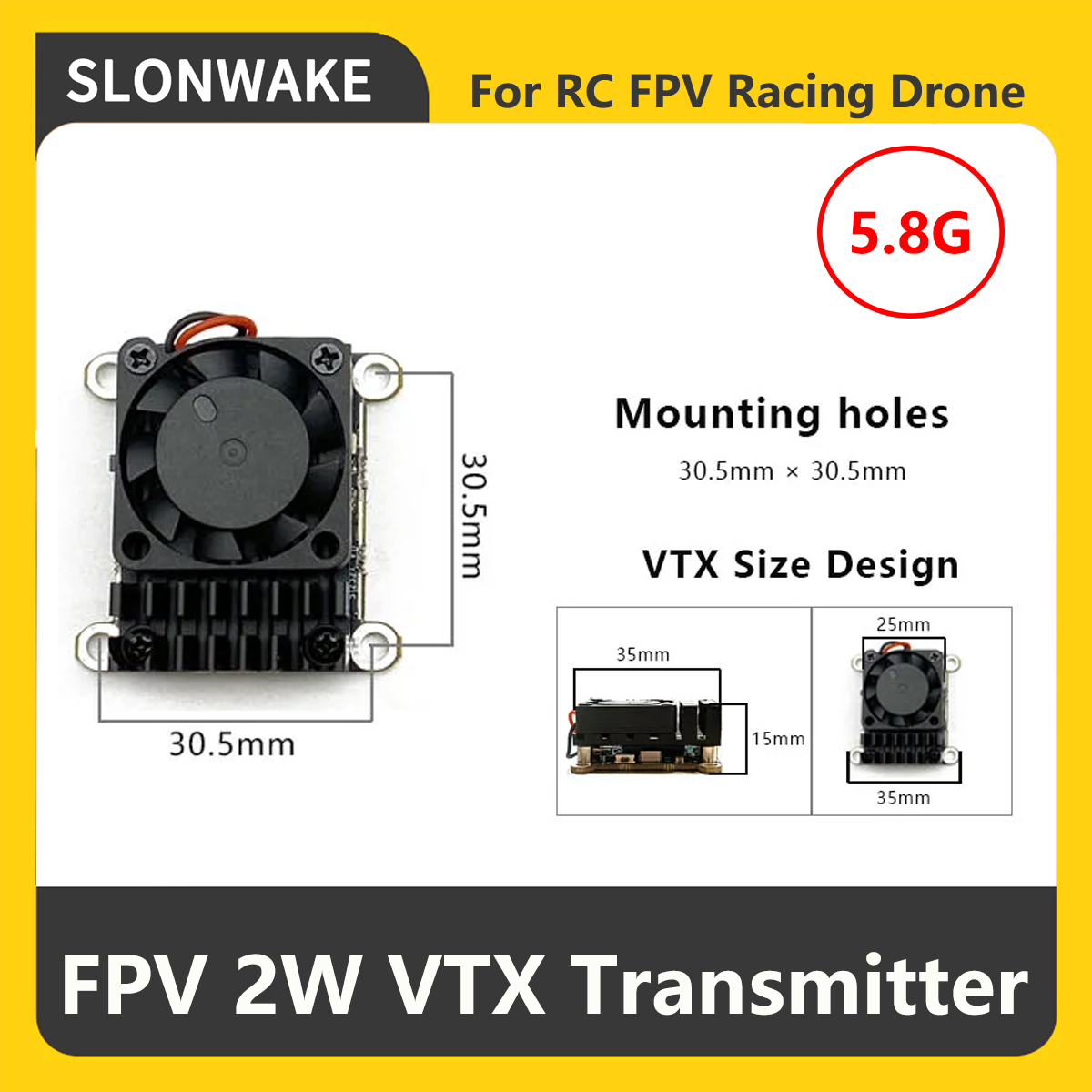 SLONWAKE 5.8G 2000mW FPV VTX V - Drone Rc Transmitter And Receiver incelemesi ve fiyatı