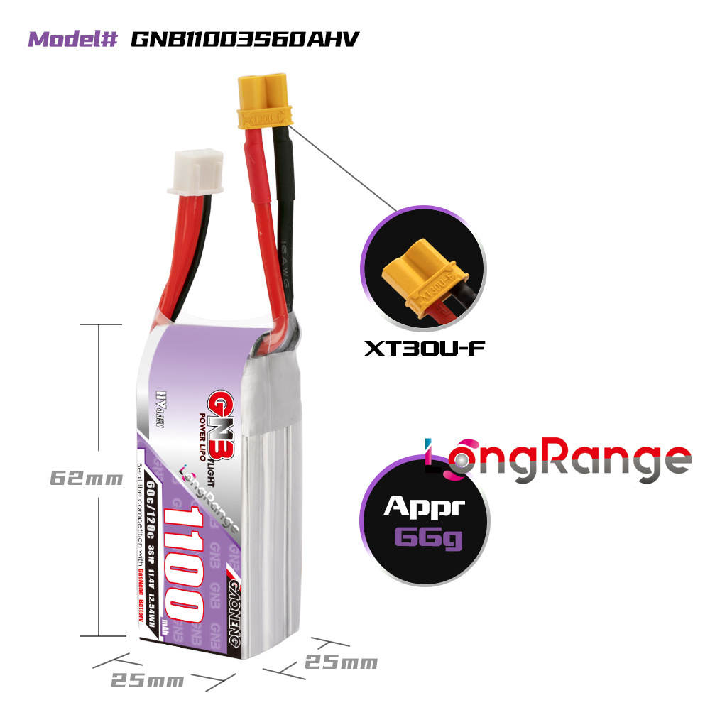 GNB 1100 mAh 2 S 3 S 4 S 6 S 6 - Drone Lipo Battery incelemesi ve fiyatı
