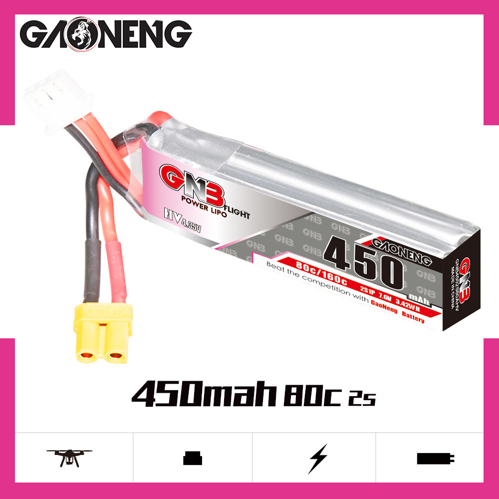 GNB LiPo Pil HV 2S 7.6V 450mAh - Drone Lipo Battery incelemesi ve fiyatı